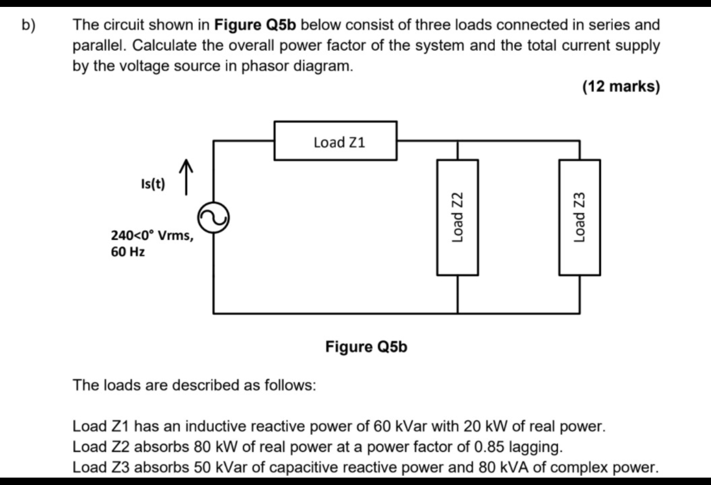 Solved B) The Circuit Shown In Figure Q5b Below Consist Of | Chegg.com