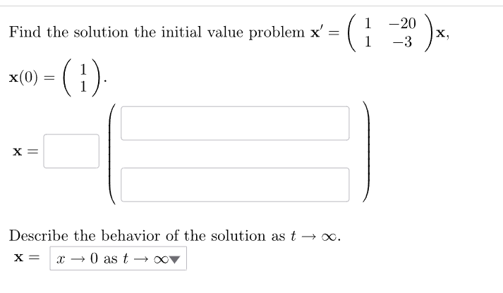 Solved Find the solution the initial value problem | Chegg.com