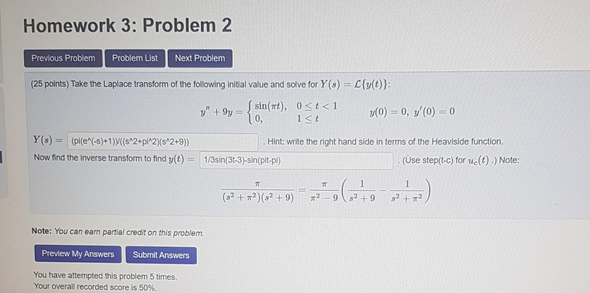 Solved Homework 3: Problem 2 Previous Problem Problem List | Chegg.com
