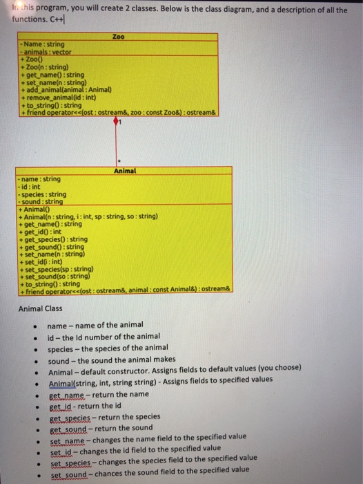 Solved Inchis program, you will create 2 classes. Below is | Chegg.com