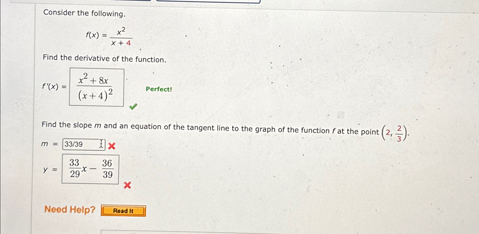 Solved Consider The Followingfxx2x4find The Derivative 5016