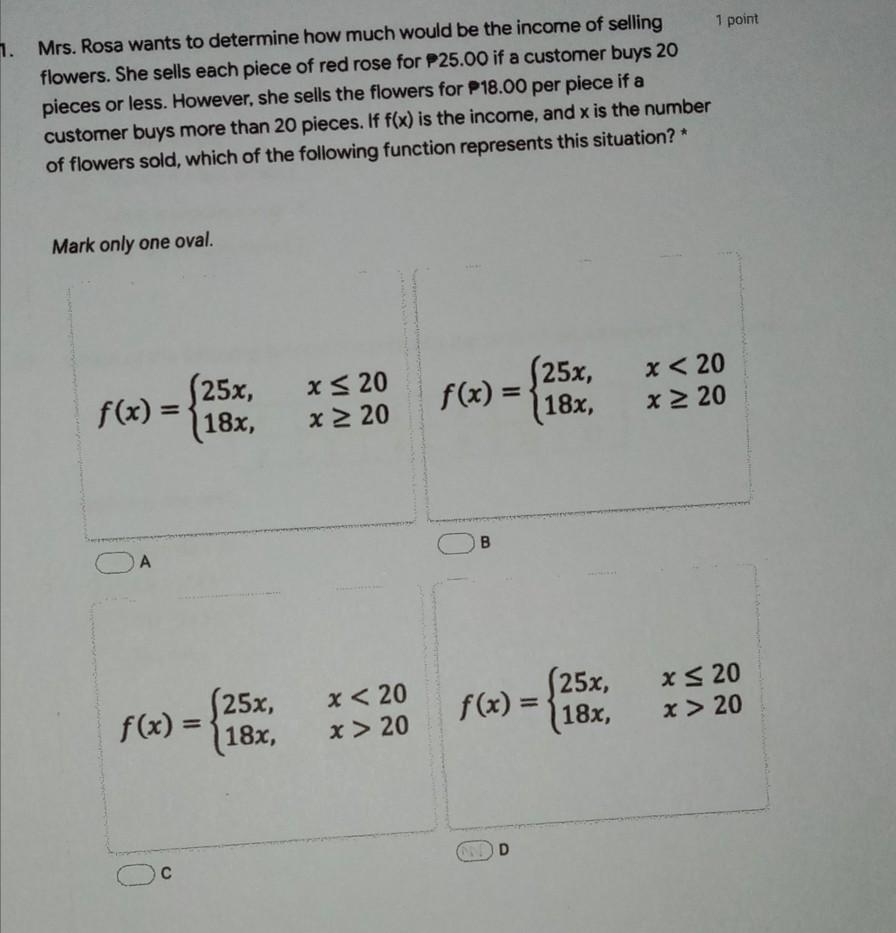 Solved 1 point 7. Mrs. Rosa wants to determine how much | Chegg.com