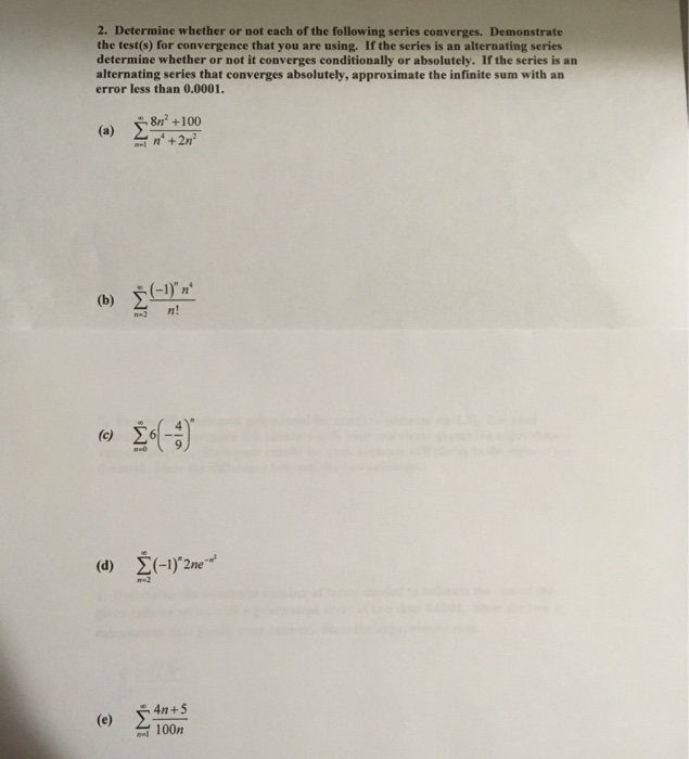 Solved 2. Determine whether or not each of the following | Chegg.com