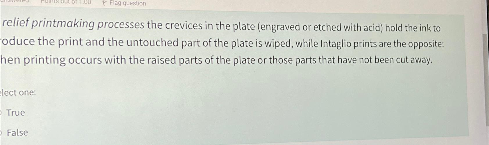 Solved relief printmaking processes the crevices in the