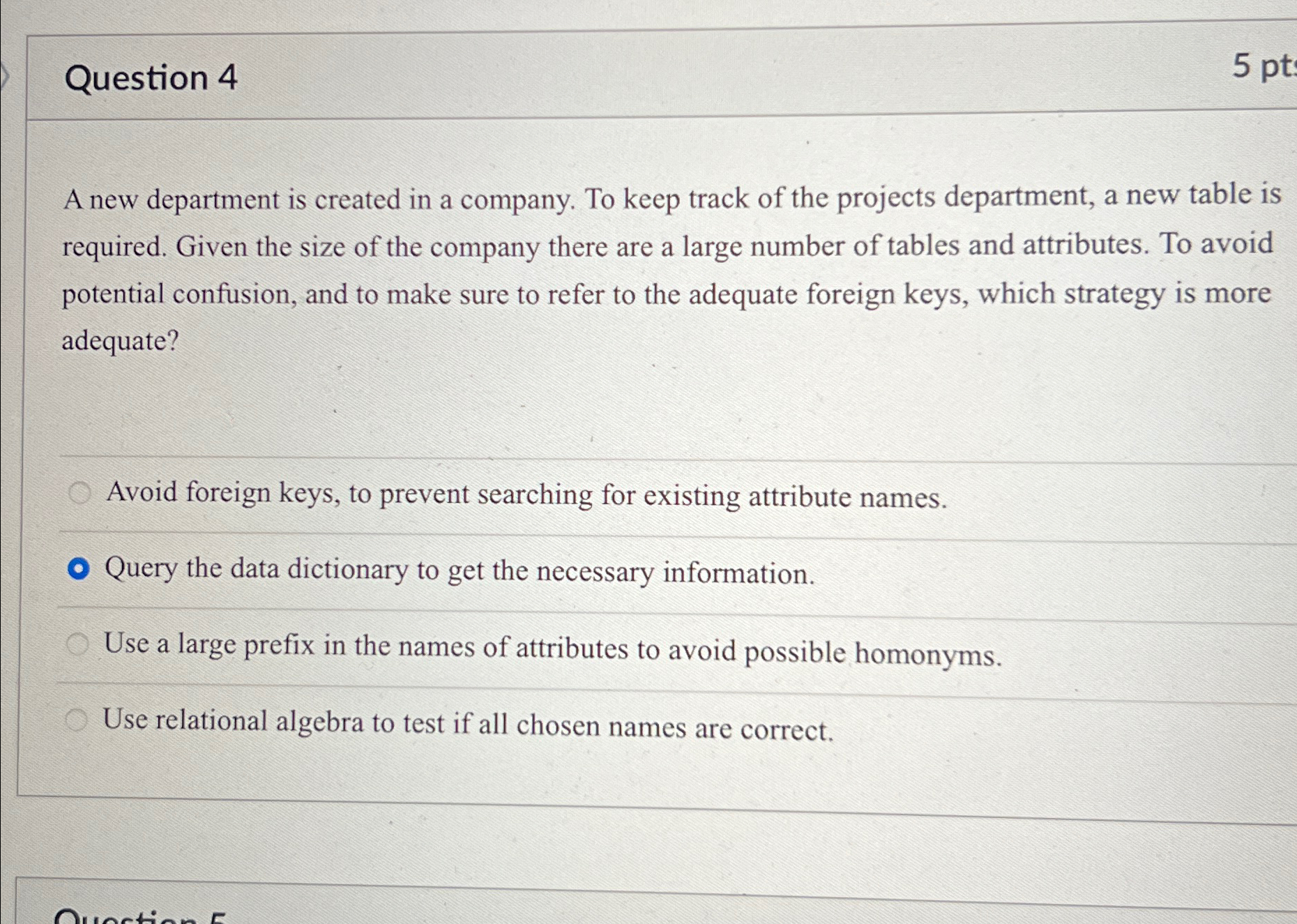 Solved Question 4A new department is created in a company. | Chegg.com