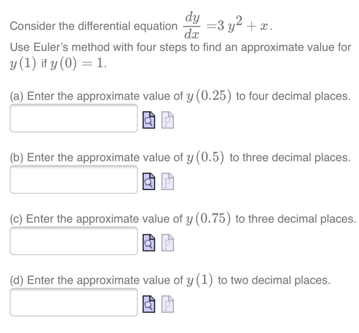 Solved Consider the differential equation dy =3 y2 + x . dx | Chegg.com