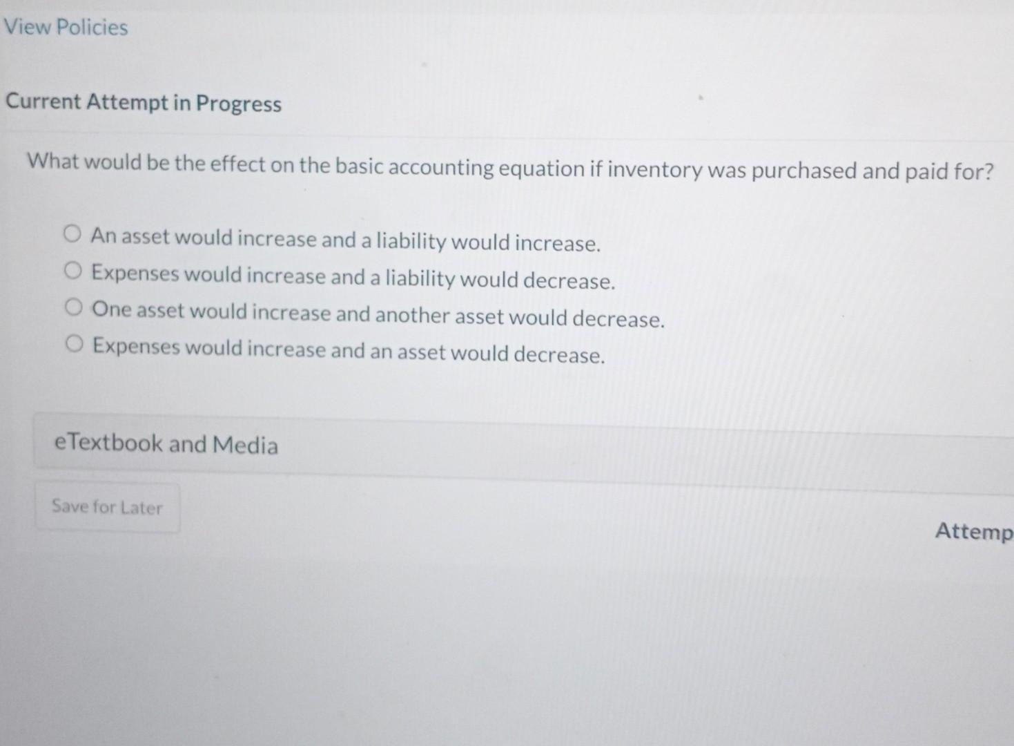 Solved What would be the effect on the basic accounting | Chegg.com