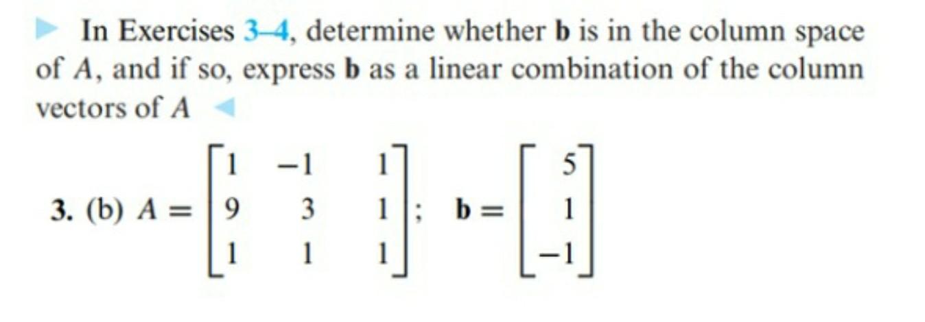 Solved In Exercises 3-4, Determine Whether B Is In The | Chegg.com