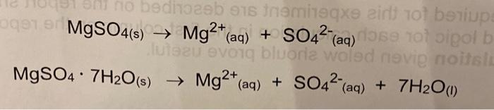Solved MgSO4( | Chegg.com