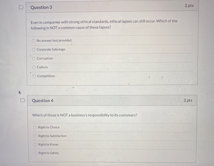 Solved D Question 3 2 pts Even in companies with strong | Chegg.com