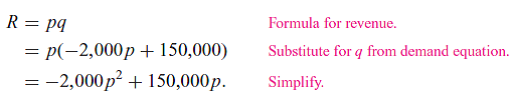 Solved: For each demand equation, express the total revenue R as a ...