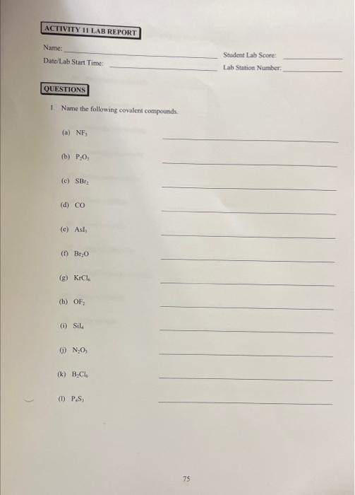 Solved Name Student Lab Score Date/Lab Start Time Lab
