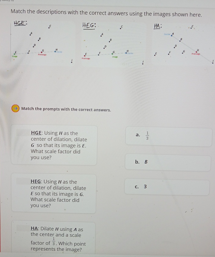 Solved Match the descriptions with the correct answers using | Chegg.com