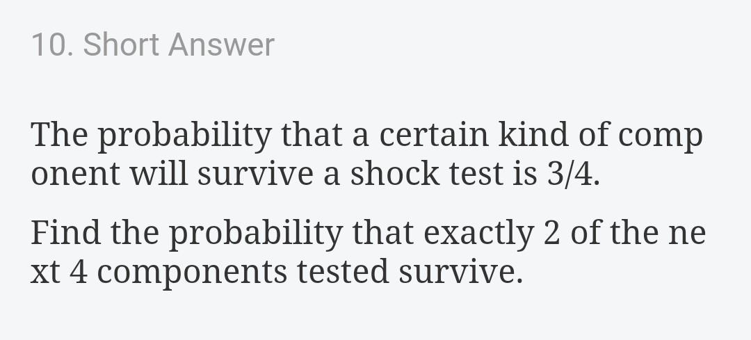 Solved 9. Short Answer A true/false exam has twenty | Chegg.com