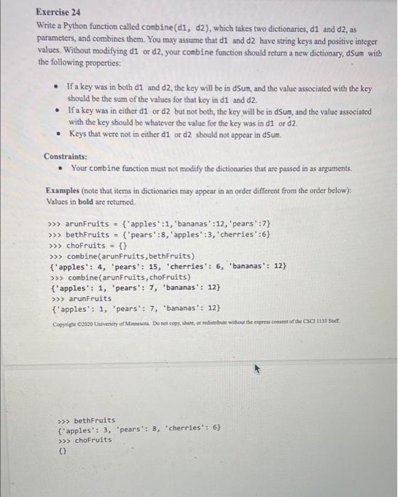 Solved Python 3. Use examples provided to make sure code is | Chegg.com