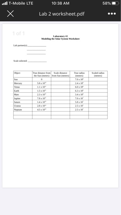 Solved Laboratory 2 Modeling The Solar System I Am Makin