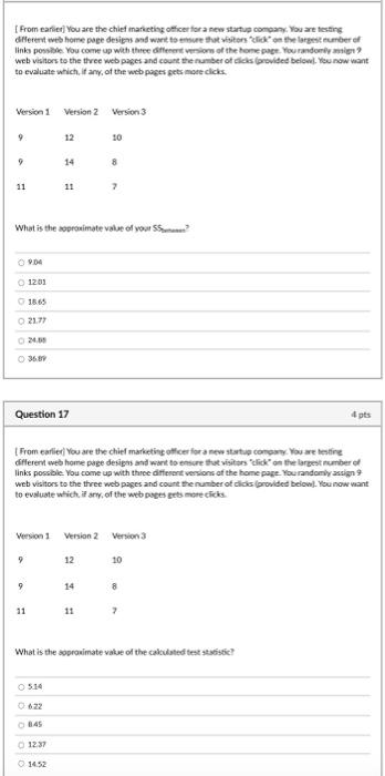 Solved From earlier You are the chief marketing other for a | Chegg.com