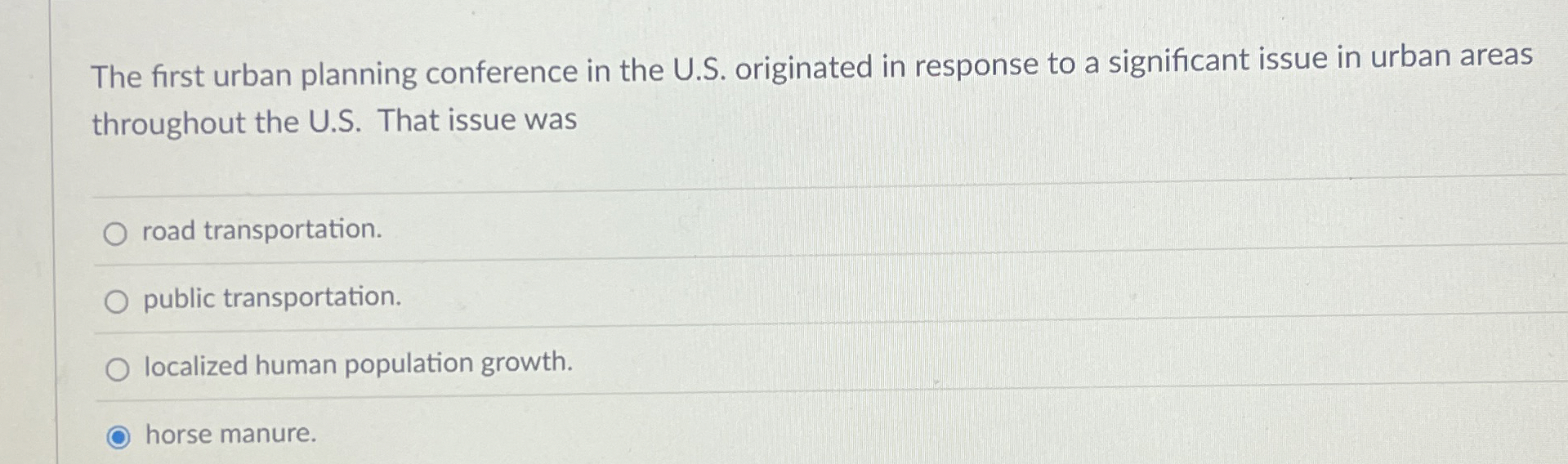 Solved The first urban planning conference in the U.S.