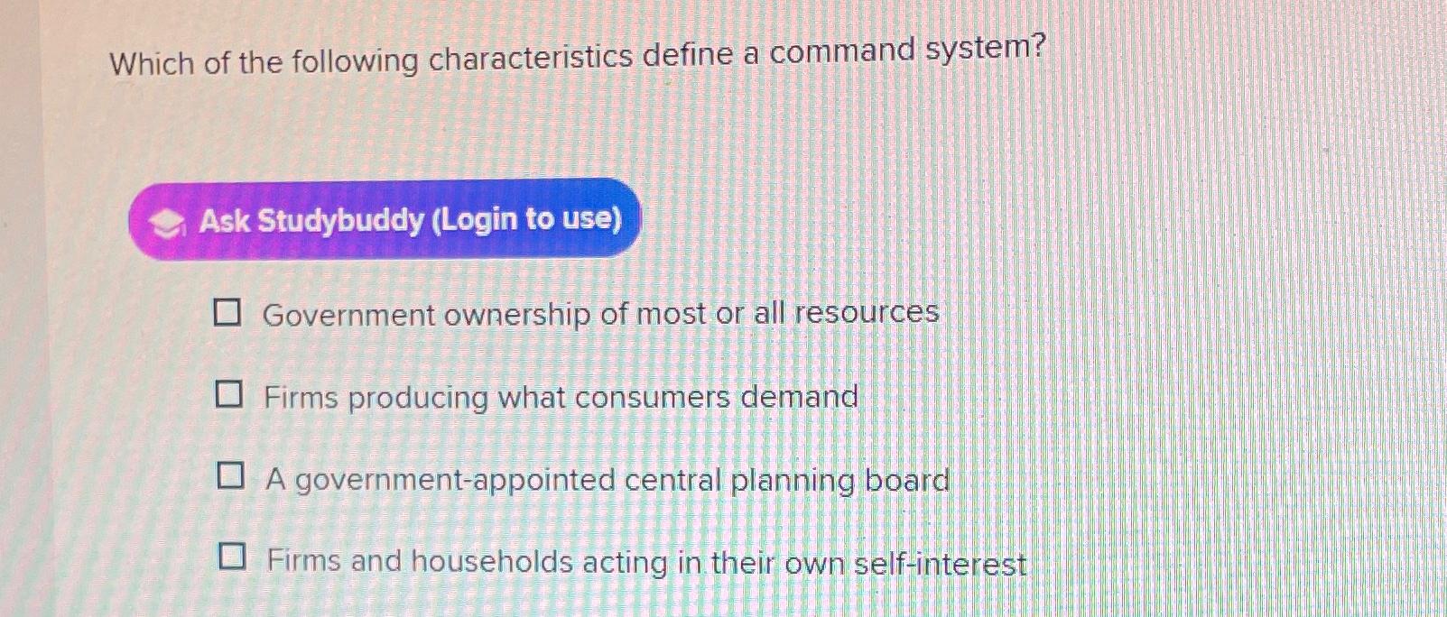 Solved Which of the following characteristics define a