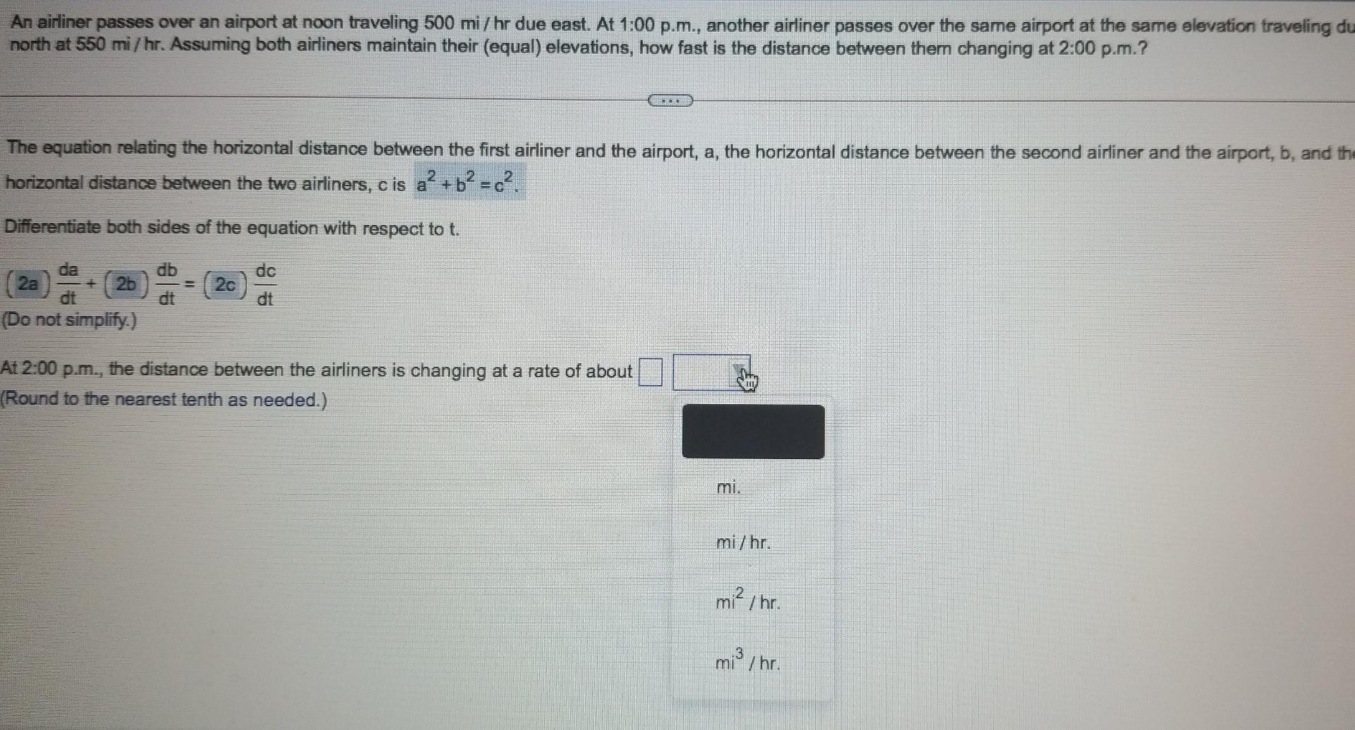 solved-an-airliner-passes-over-an-airport-at-noon-traveling-chegg