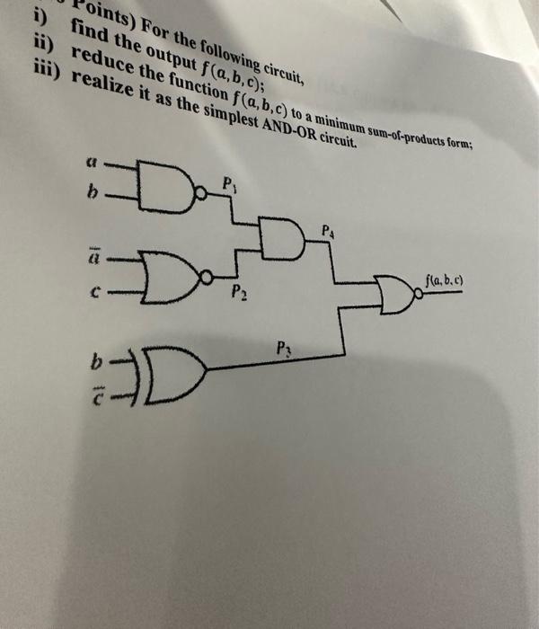 Solved i) findts) For the following circuit, ii) rind the | Chegg.com