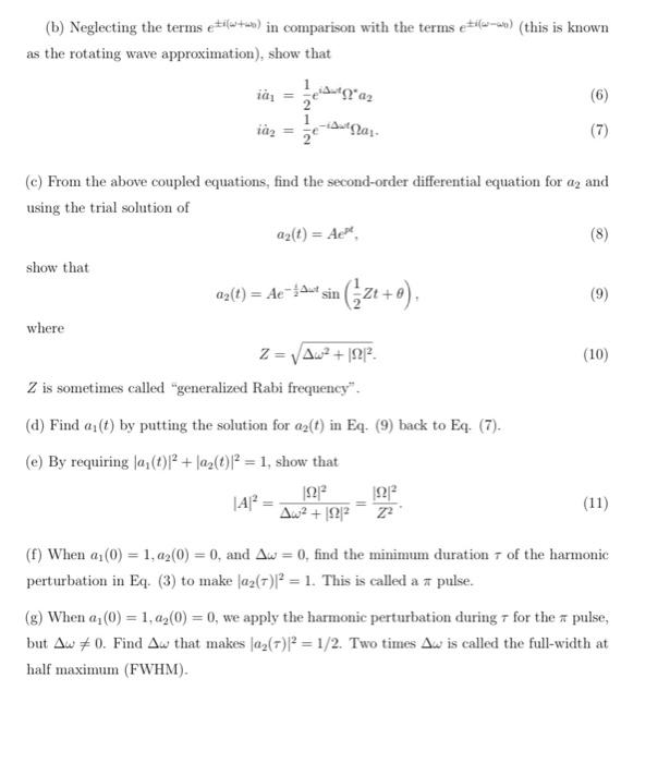 Solved A two-level system consists of ∣ϕ1 and ∣ϕ2 with a | Chegg.com