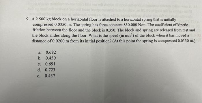 A 3.5 Kg Block Is Pushed Along A Horizontal Floor