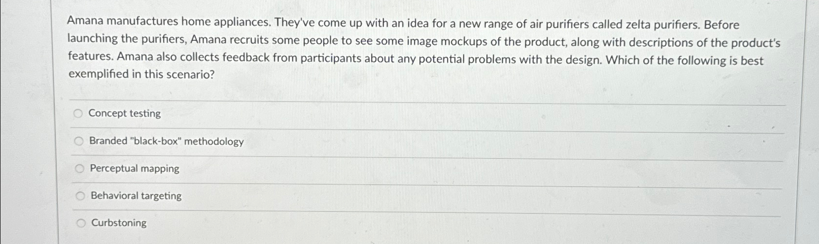 Solved Amana manufactures home appliances. They've come up