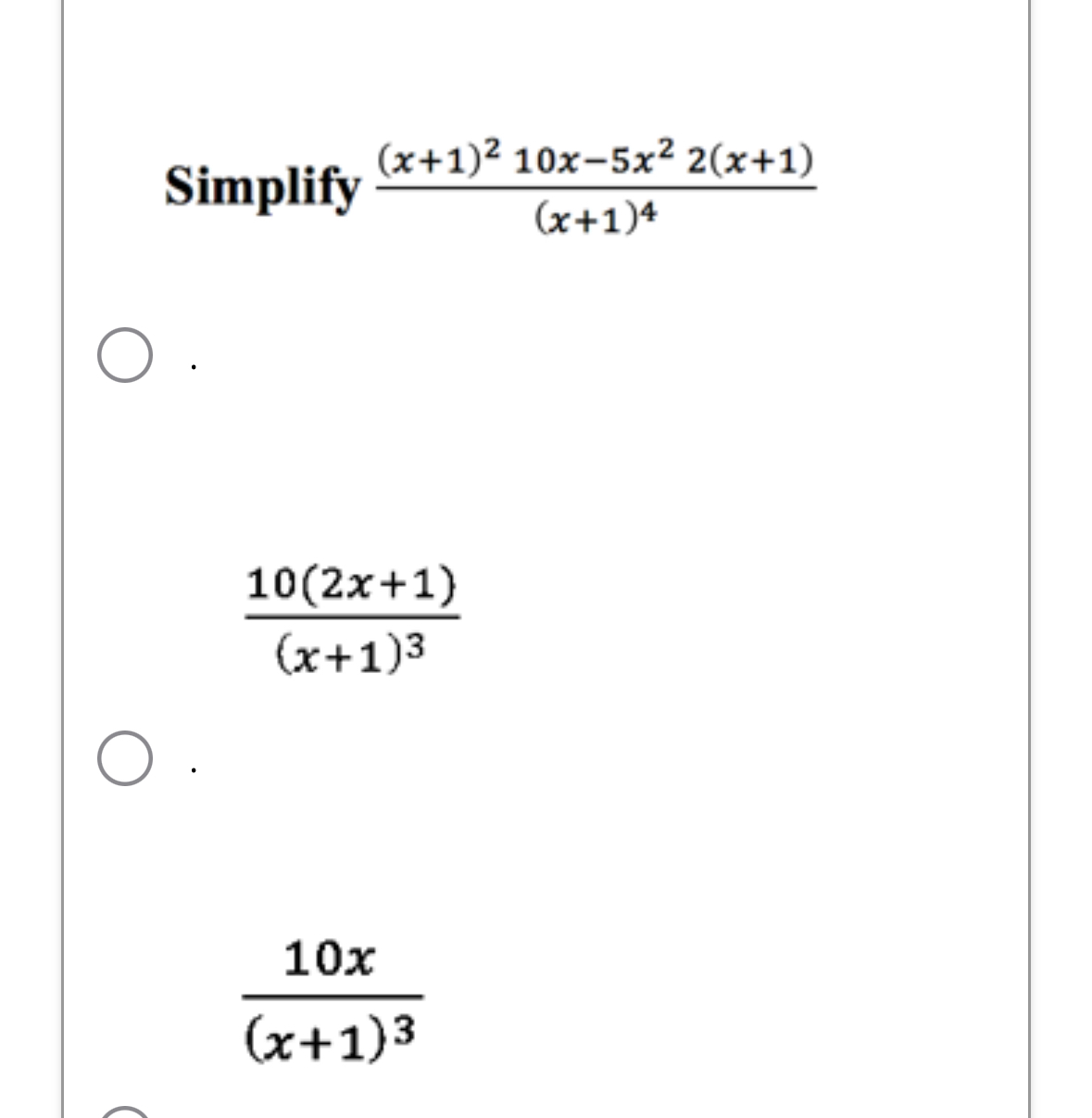 5 8x 1 2 1 4 x 10 simplified