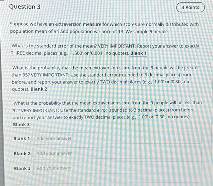 Solved Suppose we have an extraversion measure for which | Chegg.com