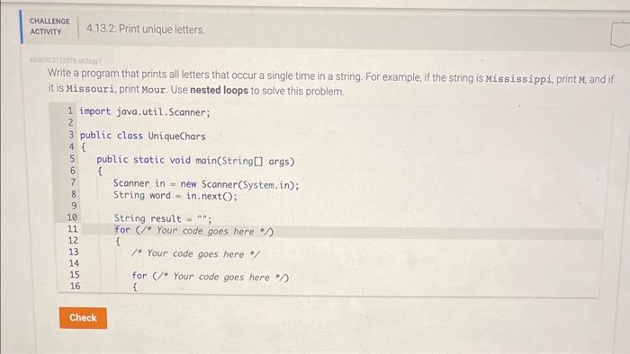 Solved Write a program that prints all letters that occur a | Chegg.com