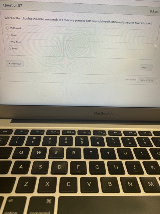 Solved Question 57 0.5 pts Which of the following should be | Chegg.com