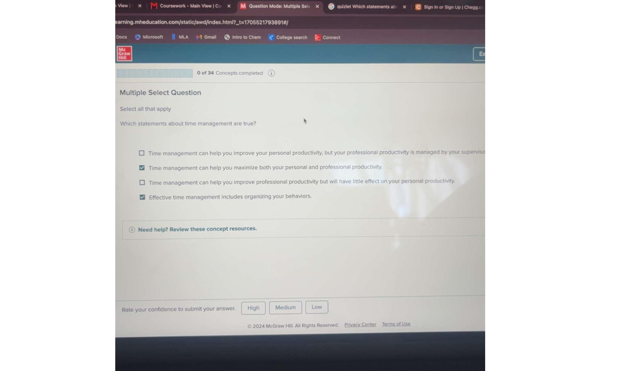 Solved WhiXh statements about time managment are true | Chegg.com