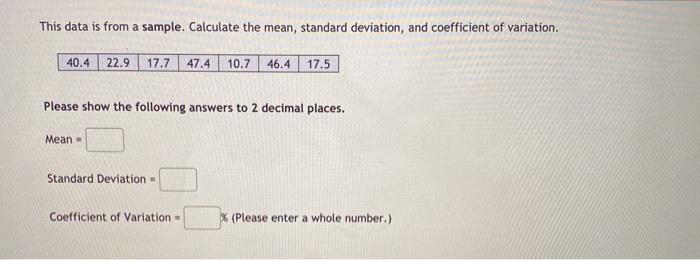 Solved Find the range and standard deviation. 9 4 The table | Chegg.com