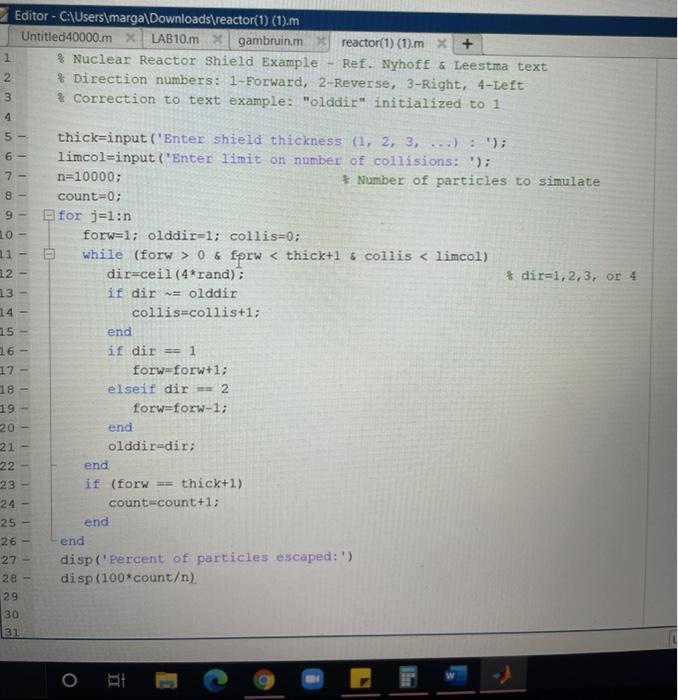 Solved MATLABPLEASE NOTE ALL THE QUESTION ASKED. THE CODE IS | Chegg.com