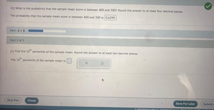 Solved SAT scores: Assume that in a given year the mean | Chegg.com