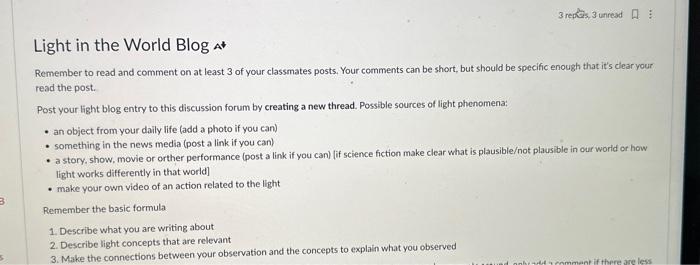 Solved I need a paragraph written about light and physics, | Chegg.com
