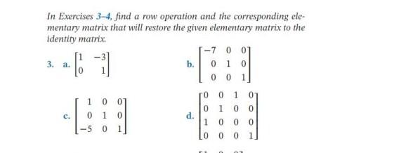 Solved In Exercises 1-2, determine whether the given matrix | Chegg.com