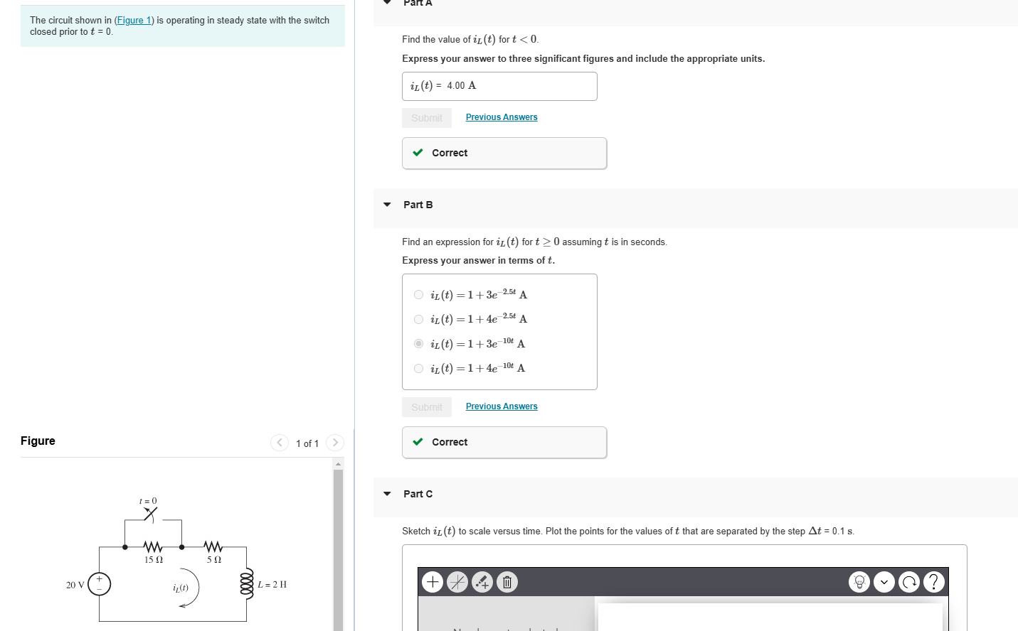 Solved The circuit shown in (Figure 1) is ﻿operating in | Chegg.com
