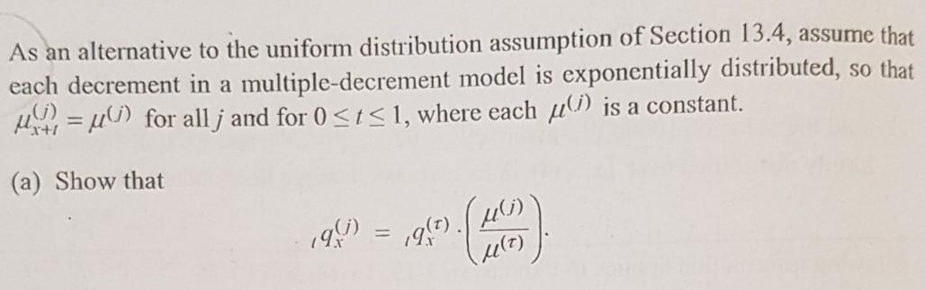 Solved As an alternative to the uniform distribution | Chegg.com