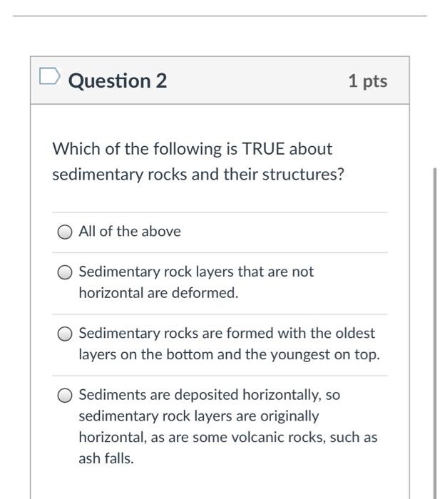 Solved Question 2 1 pts Which of the following is TRUE about | Chegg.com