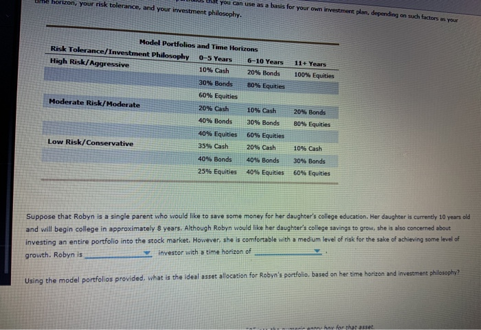 Solved possible options 1) a conservative/ an aggressive/ a | Chegg.com