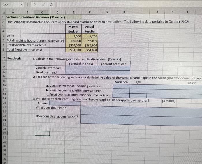 Solved 1 Calculate the following overhead application rates: | Chegg.com