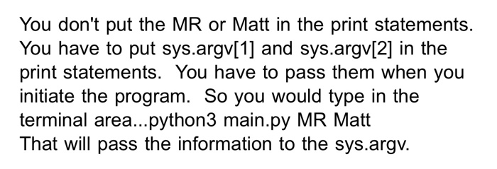 Solved how can I hard code a print statement on python? | | Chegg.com