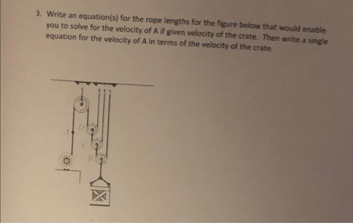 Solved 3. Write an equation(s) for the rope lengths for the | Chegg.com