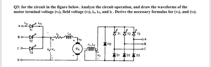 Solved Q3: for the circuit in the figure below. Analyze the | Chegg.com