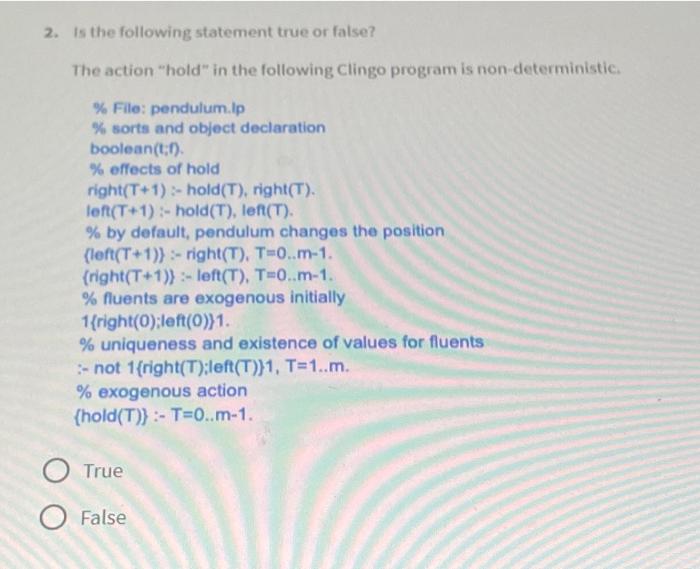 Solved 1. Is the following statement true or false? A | Chegg.com