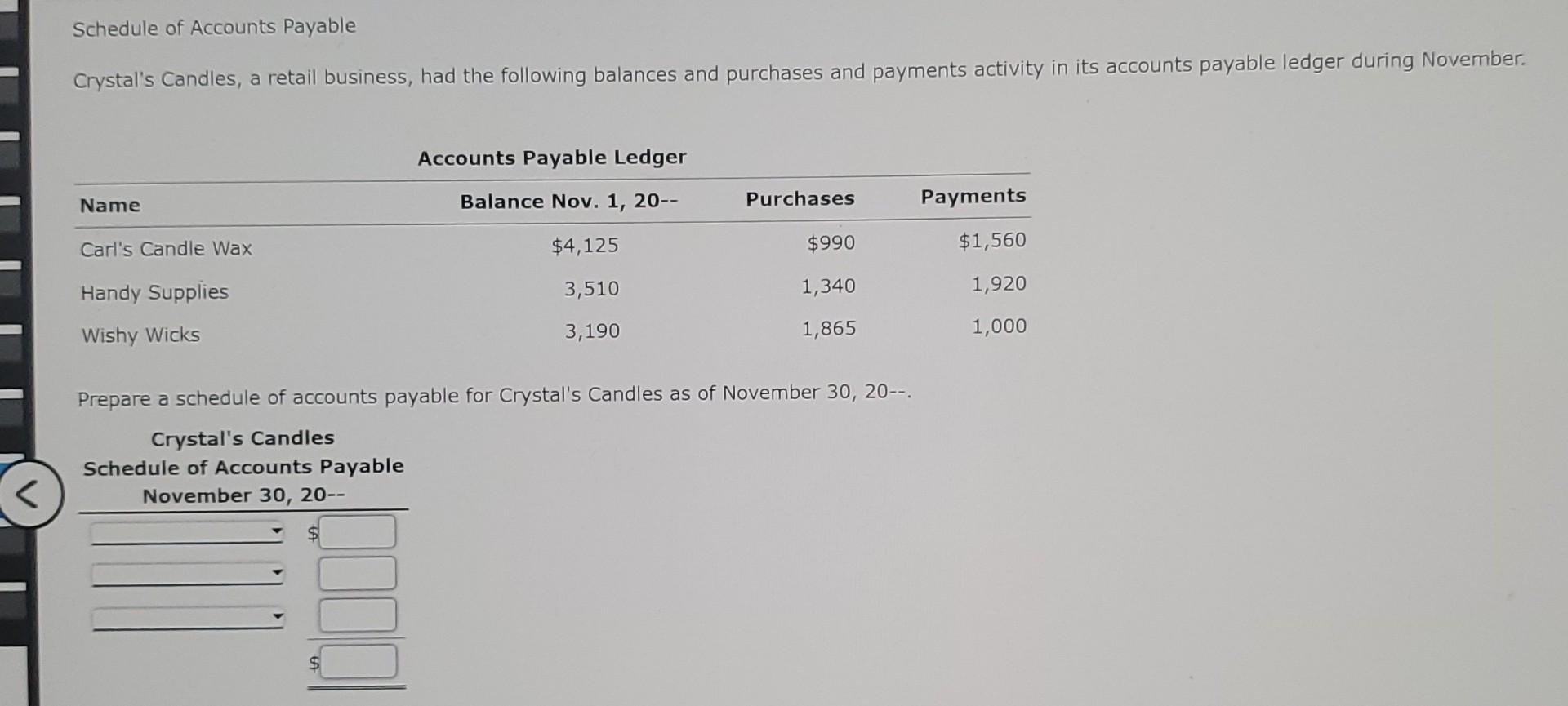 solved-schedule-of-accounts-payable-crystal-s-candles-a-chegg
