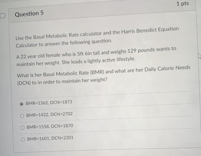 Basal Metabolic Rate Calculator