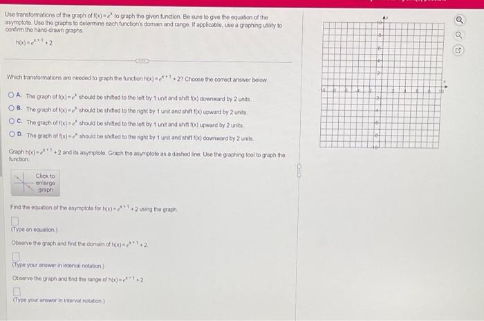 solved-use-teensformutions-of-the-graph-of-f-x-ex-to-graph-chegg